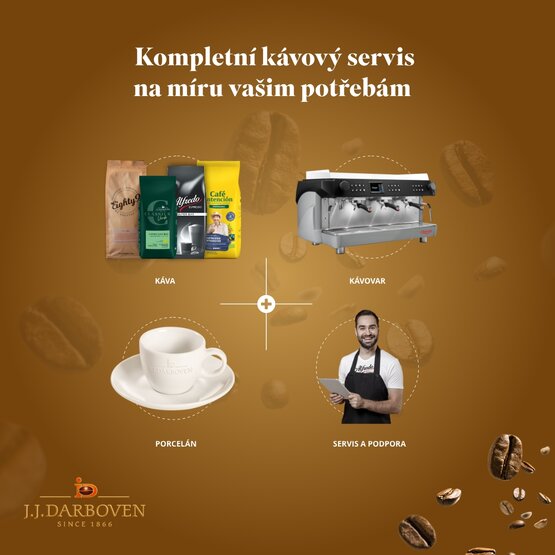 Komplexní kávový servis na míru vašim potřebám s vysoce kvalitními kávovými zrny, vybavením a podporou.
