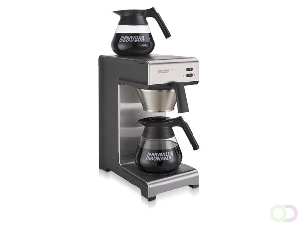 Kávovar Bravilor Mondo se dvěma karafami, ideální pro přípravu čerstvé kávy v kavárnách a restauracích.