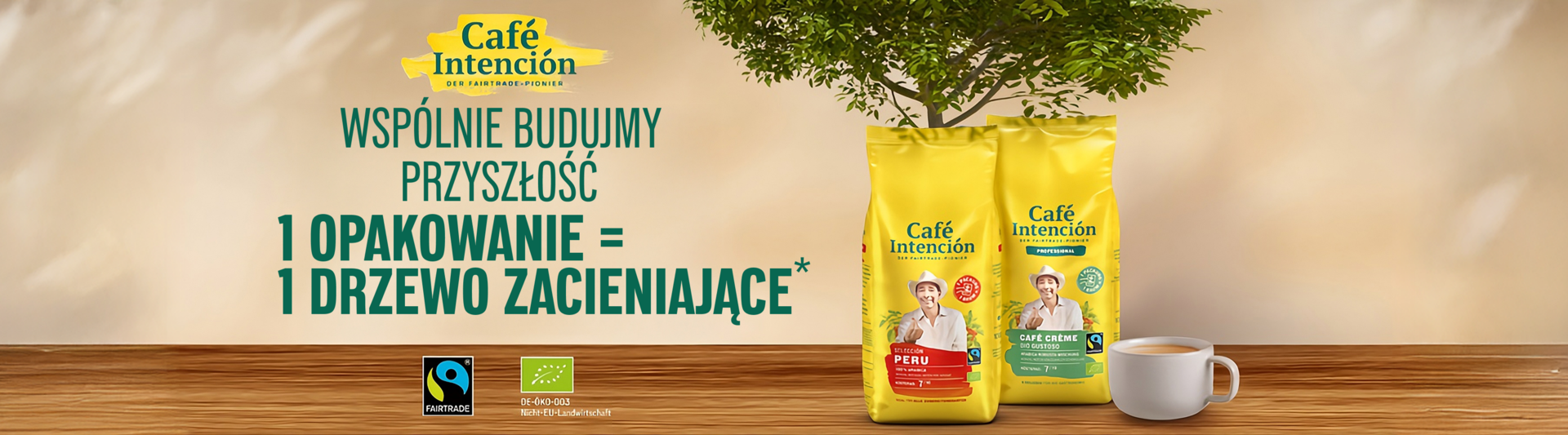 Torebki z kawą Fairtrade promują zrównoważony rozwój środowiska, pokazując zaangażowanie w sadzenie drzew na rzecz sprawiedliwości klimatycznej.