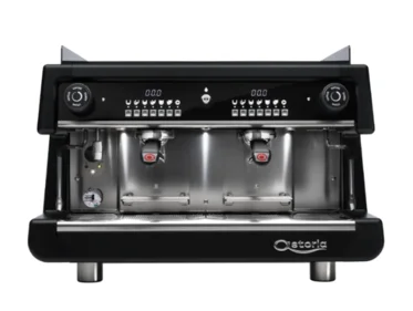 Ekspres do kawy Astoria wyposażony w dwie grupy i cyfrowe wyświetlacze zapewniające precyzyjne parzenie i wydajność baristy.
