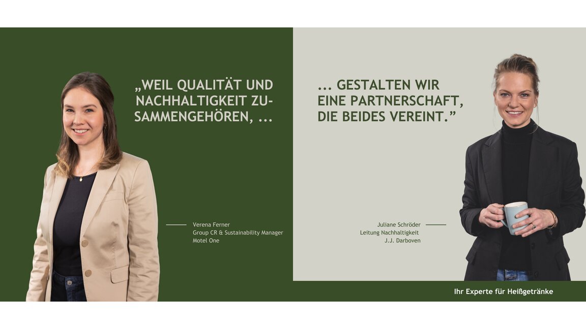 Verena Ferner und Juliane Schröder diskutieren über Qualität und Nachhaltigkeit in der Hotellerie und präsentieren Expertenwissen.