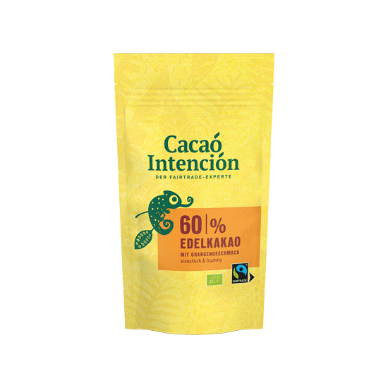 Cacao Intencon 60 Edelkakao mit Orangengeschmack Bio Fairtrade