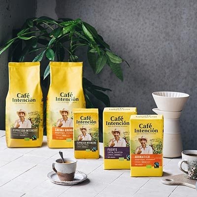 Cafe Intencion Einzelhandels sortiment Fairtrade Bio Kaffee teaser